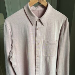 Lululemon Light Red Casual Button-Down Shirt